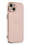 Mey İthalat®  iPhone 13 Kılıf Volet Silikon - Pembe