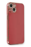 Mey İthalat®  iPhone 13 Kılıf Volet Silikon - Kırmızı