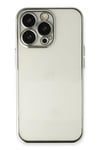 Mey İthalat®  iPhone 13 Pro Kılıf  Lensli Silikon - Gümüş