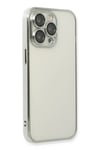 Mey İthalat®  iPhone 13 Pro Kılıf  Lensli Silikon - Gümüş