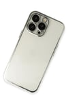 Mey İthalat®  iPhone 13 Pro Kılıf  Lensli Silikon - Gümüş