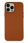 Mey İthalat®  iPhone 13 Pro Kılıf Asya Deri Silikon - Kahverengi