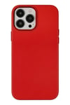Mey İthalat®  iPhone 13 Pro Kılıf Asya Deri Silikon - Kırmızı