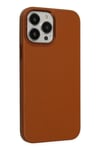 Mey İthalat®  iPhone 13 Pro Kılıf Asya Deri Silikon - Kahverengi