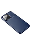 Mey İthalat®  iPhone 13 Pro Kılıf Auto Focus Karbon Kapak - Lacivert