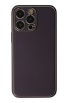 Mey İthalat®  iPhone 13 Pro Kılıf Coco Deri Silikon Kapak - Derin Mor