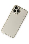 Mey İthalat®  iPhone 13 Pro Kılıf Coco Deri Silikon Kapak - Beyaz