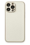 Mey İthalat®  iPhone 13 Pro Kılıf Coco Karbon Silikon - Beyaz