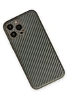Mey İthalat®  iPhone 13 Pro Kılıf Coco Karbon Silikon - Füme
