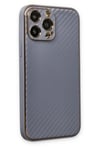 Mey İthalat®  iPhone 13 Pro Kılıf Coco Karbon Silikon - Gri