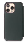 Mey İthalat®  iPhone 13 Pro Kılıf Dolpin Kapaklı - Koyu Yeşil