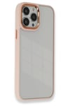 Mey İthalat®  iPhone 13 Pro Kılıf Dora Kapak - Pudra