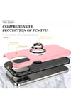 Mey İthalat®  iPhone 13 Pro Kılıf Elit Yüzüklü Kapak - Pembe