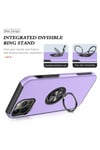 Mey İthalat®  iPhone 13 Pro Kılıf Elit Yüzüklü Kapak - Mor