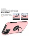 Mey İthalat®  iPhone 13 Pro Kılıf Elit Yüzüklü Kapak - Pembe