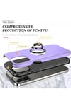 Mey İthalat®  iPhone 13 Pro Kılıf Elit Yüzüklü Kapak - Mor