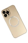 Mey İthalat®  iPhone 13 Pro Kılıf Jack Magneticsafe Lens Silikon - Gold