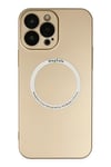 Mey İthalat®  iPhone 13 Pro Kılıf Jack Magneticsafe Lens Silikon - Gold