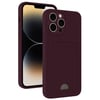 Mey İthalat®  iPhone 13 Pro Kılıf Kelvin Kartvizitli Silikon - Derin Mor