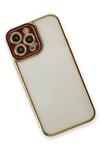 Mey İthalat®  iPhone 13 Pro Kılıf Liva Lens Silikon - Bordo