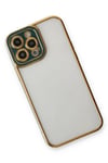 Mey İthalat®  iPhone 13 Pro Kılıf Liva Lens Silikon - Yeşil