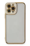 Mey İthalat®  iPhone 13 Pro Kılıf Liva Lens Silikon - Beyaz