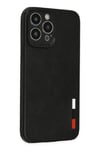 Mey İthalat®  iPhone 13 Pro Kılıf Loop Deri Silikon - Siyah