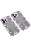 Mey İthalat®  iPhone 13 Pro Kılıf Mekanik Bumper Kapak - Derin Mor