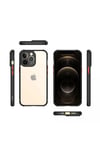 Mey İthalat®  iPhone 13 Pro Kılıf Miami Şeffaf Silikon - Siyah