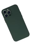 Mey İthalat®  iPhone 13 Pro Kılıf Nano içi Kadife Silikon - Koyu Yeşil