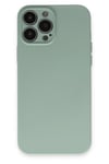 Mey İthalat®  iPhone 13 Pro Kılıf Nano içi Kadife Silikon - Su Yeşili