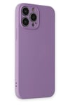 Mey İthalat®  iPhone 13 Pro Kılıf Nano içi Kadife Silikon - Koyu Lila