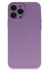 Mey İthalat®  iPhone 13 Pro Kılıf Nano içi Kadife Silikon - Koyu Lila