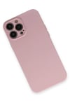 Mey İthalat®  iPhone 13 Pro Kılıf Nano içi Kadife Silikon - Pembe