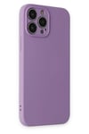 Mey İthalat®  iPhone 13 Pro Kılıf Nano içi Kadife Silikon - Koyu Lila