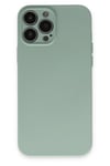 Mey İthalat®  iPhone 13 Pro Kılıf Nano içi Kadife Silikon - Su Yeşili