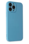 Mey İthalat®  iPhone 13 Pro Kılıf Nano içi Kadife Silikon - Mavi