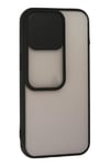Mey İthalat®  iPhone 13 Pro Kılıf Palm Buzlu Kamera Sürgülü Silikon - Siyah
