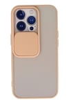 Mey İthalat®  iPhone 13 Pro Kılıf Palm Buzlu Kamera Sürgülü Silikon - Pembe