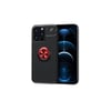 Mey İthalat®  iPhone 13 Pro Kılıf Range Yüzüklü Silikon - Siyah-Kırmızı