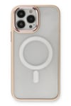 Mey İthalat®  iPhone 13 Pro Kılıf Room Magneticsafe Silikon - Pudra
