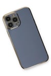 Mey İthalat®  iPhone 13 Pro Kılıf Volet Silikon - Mavi