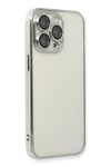 Mey İthalat®  iPhone 13 Pro Max Kılıf  Lensli Silikon - Gümüş