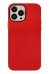 Mey İthalat®  iPhone 13 Pro Max Kılıf Asya Deri Silikon - Kırmızı