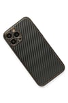 Mey İthalat®  iPhone 13 Pro Max Kılıf Coco Karbon Silikon - Siyah