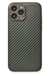 Mey İthalat®  iPhone 13 Pro Max Kılıf Coco Karbon Silikon - Füme