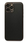Mey İthalat®  iPhone 13 Pro Max Kılıf Coco Karbon Silikon - Siyah