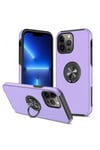 Mey İthalat®  iPhone 13 Pro Max Kılıf Elit Yüzüklü Kapak - Mor