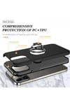 Mey İthalat®  iPhone 13 Pro Max Kılıf Elit Yüzüklü Kapak - Siyah