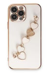 Mey İthalat®  iPhone 13 Pro Max Kılıf Esila Silikon - Beyaz
